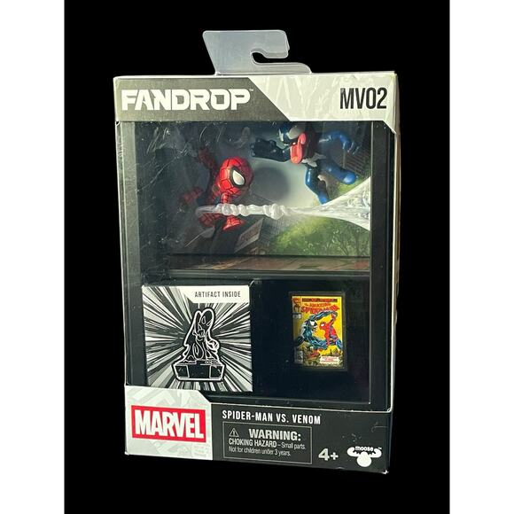 Moose Toys Marvel Fandrop MV02 Figure 2 Pack Spider-Man Vs. Venom New in Box - Picture 1 of 7